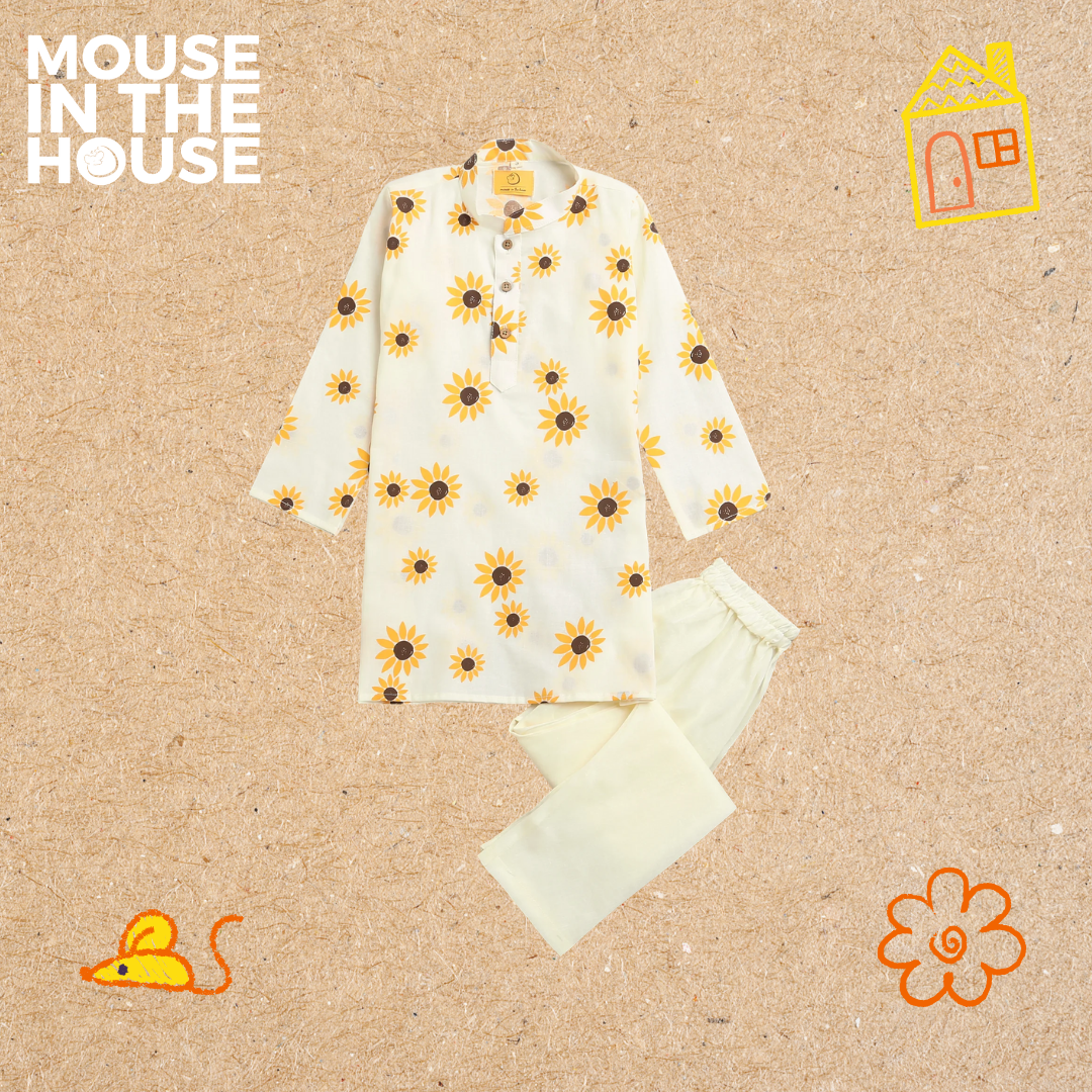 Mouse In The House Lane of Dreams (Cream)- Ethnic Wear boys