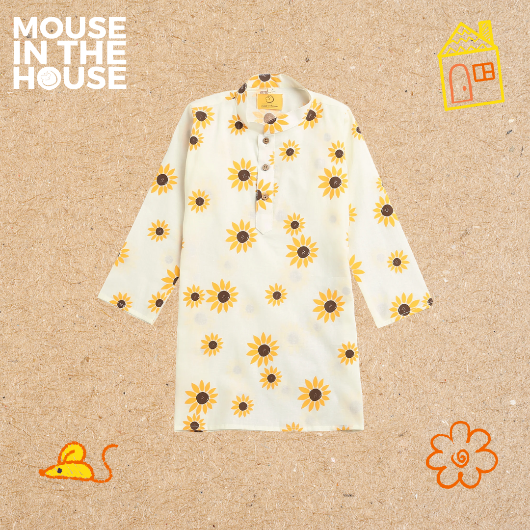Mouse In The House Lane of Dreams (Cream)- Ethnic Wear boys