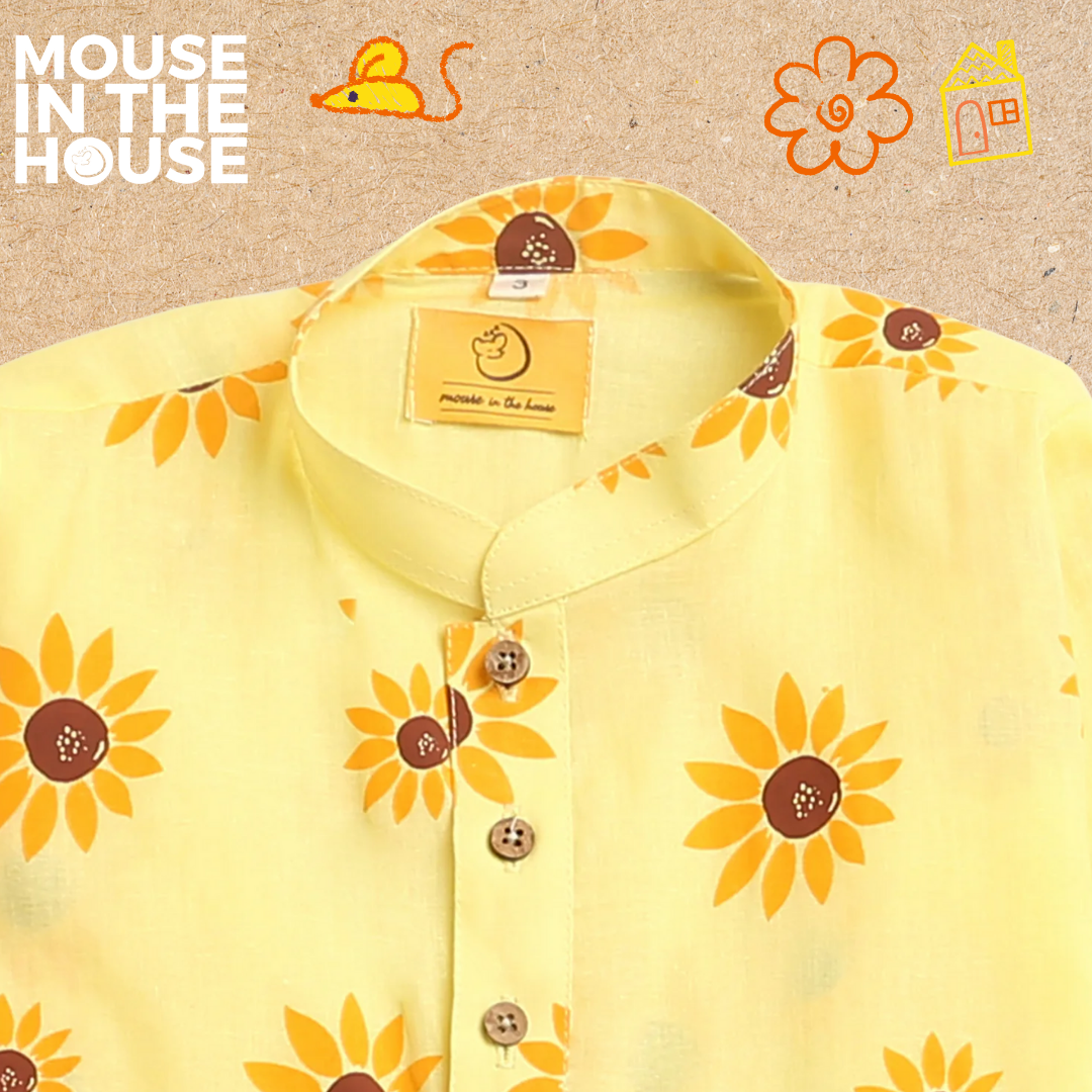 Mouse In The House Lane of Dreams (Yellow)  - Ethnic Wear Boys