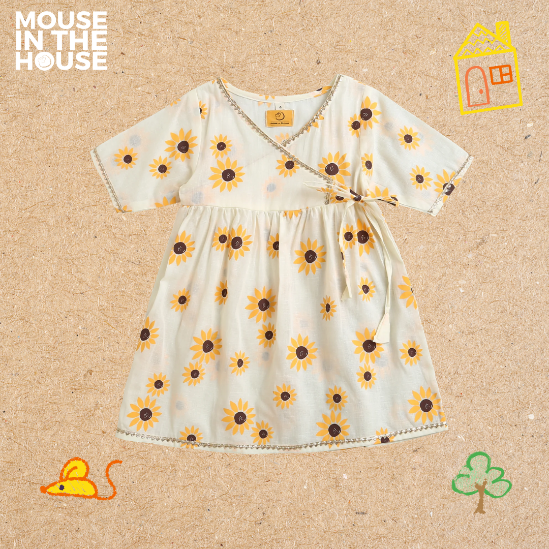 Mouse In The House Lane of Dreams (Cream) - Girls Ethnic Wear