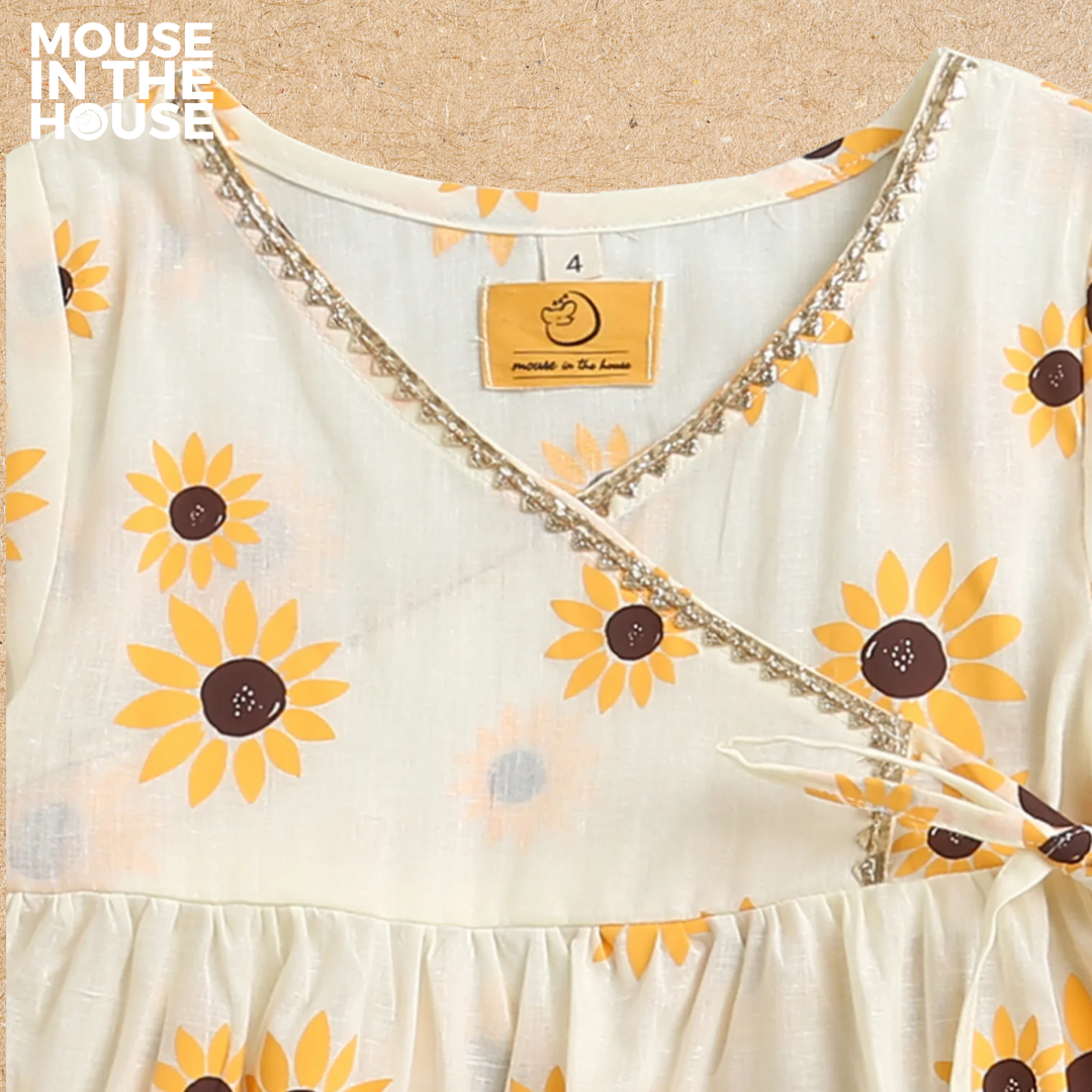 Mouse In The House Lane of Dreams (Cream) - Girls Ethnic Wear