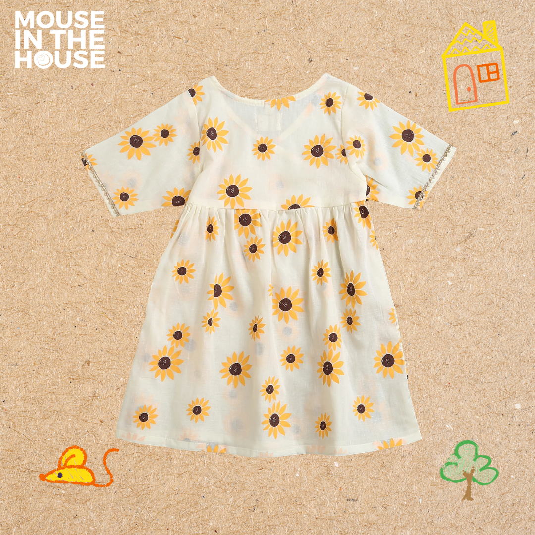 Mouse In The House Lane of Dreams (Cream) - Girls Ethnic Wear
