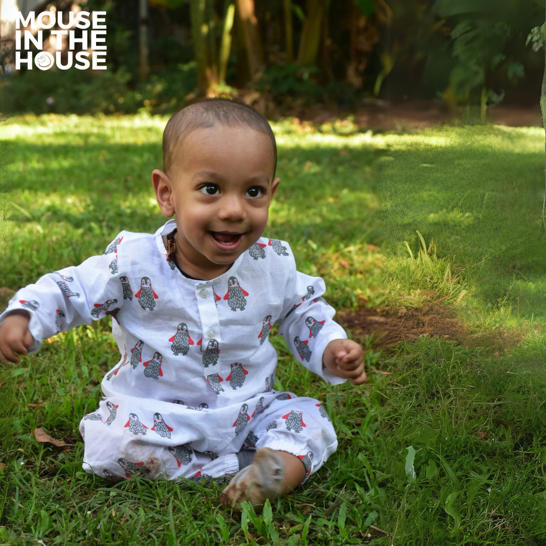 Mouse In The House Stary Penguin-  Infant Wear