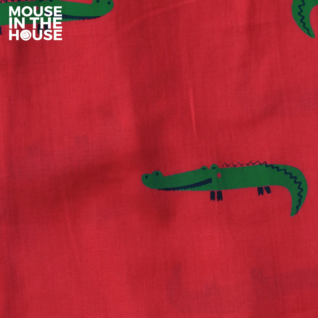 Mouse In The House Crocodile- Girls Red Nightdress
