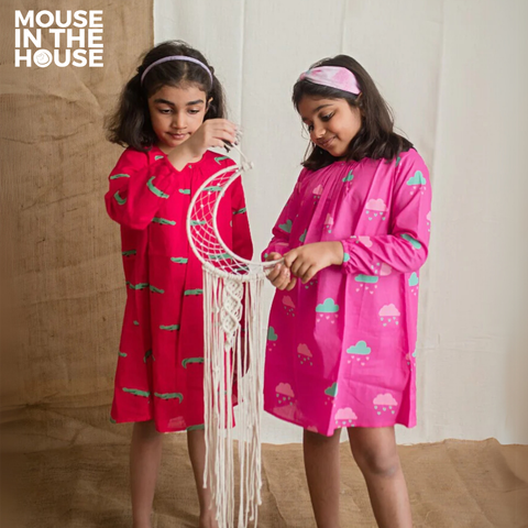 Mouse In The House Little Clouds - Nightdress Girls