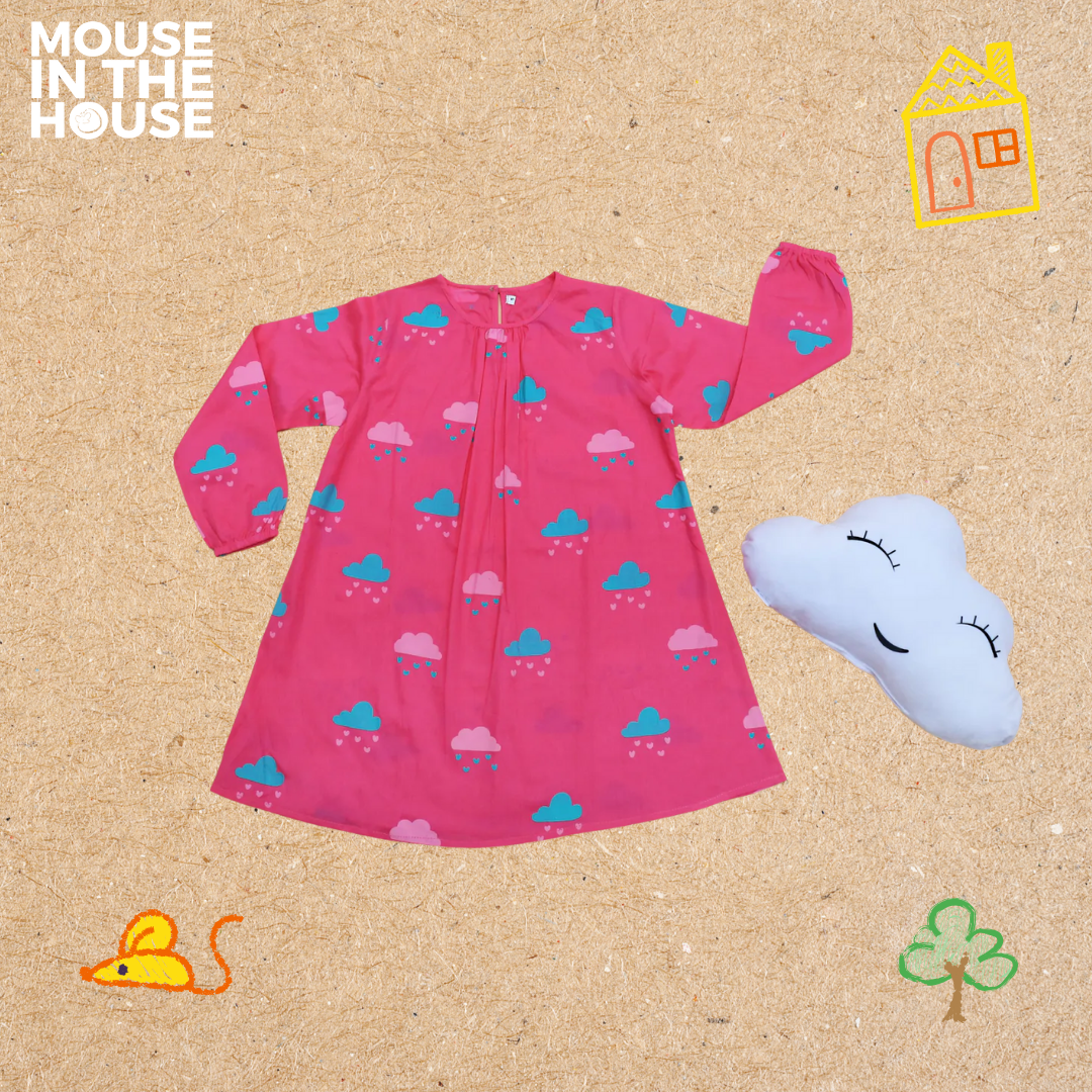 Mouse In The House Little Clouds - Nightdress Girls