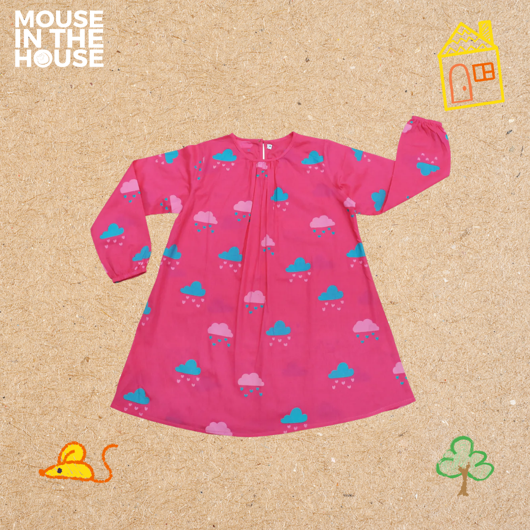 Mouse In The House Little Clouds - Nightdress Girls