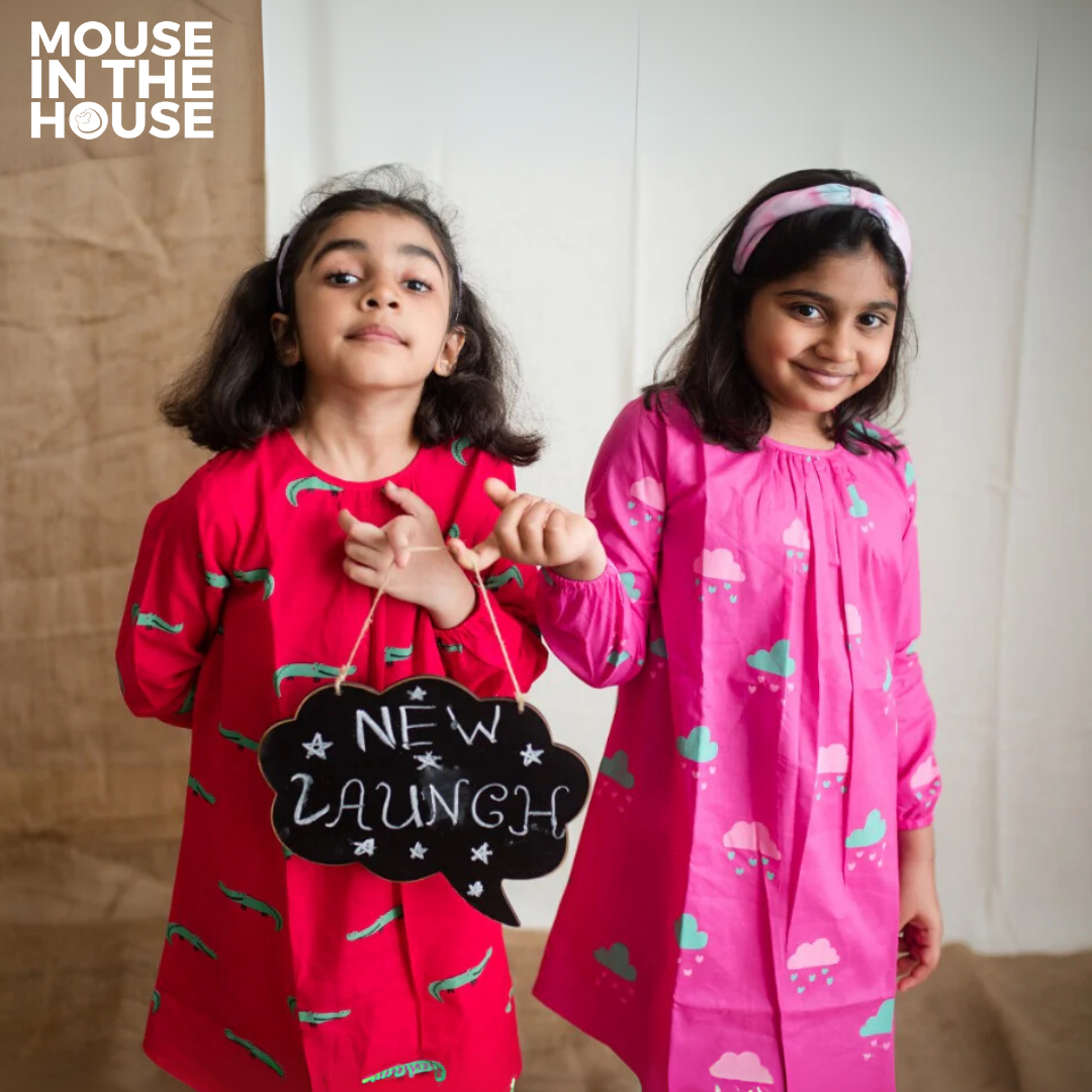 Mouse In The House Little Clouds - Nightdress Girls