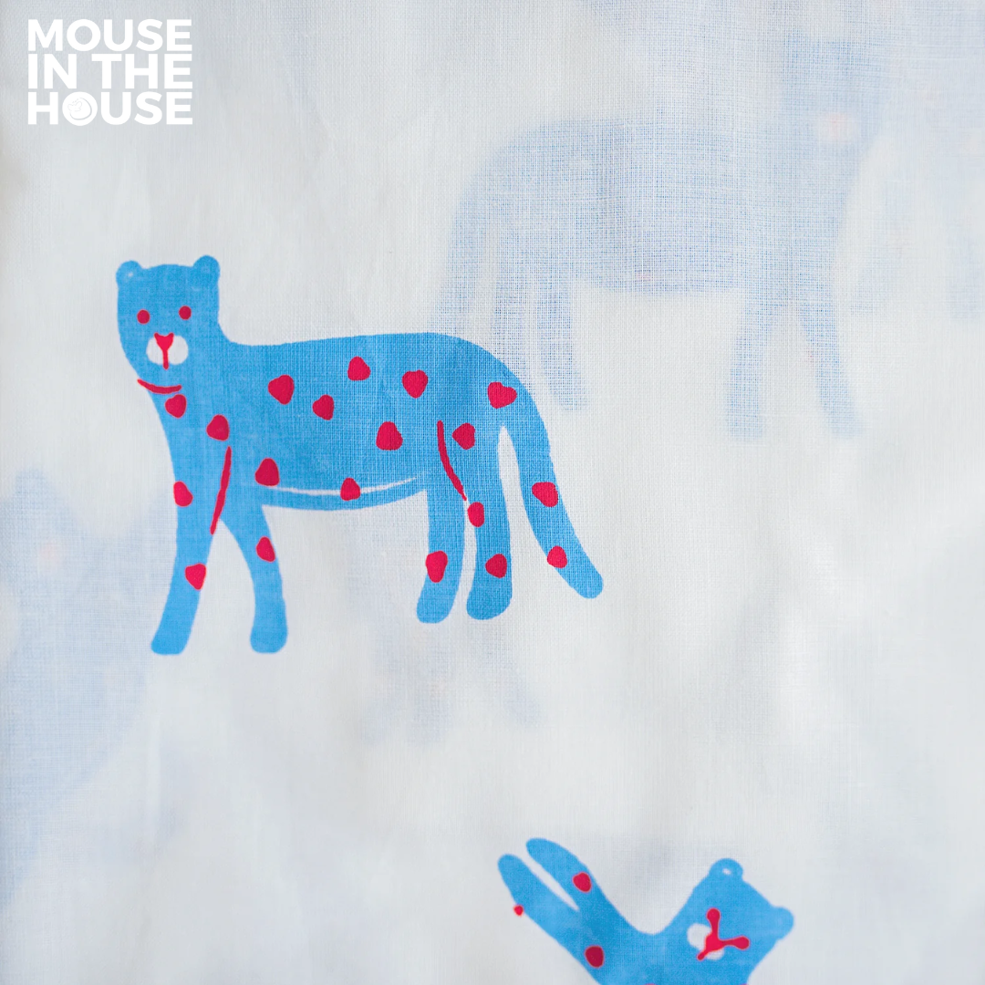 Mouse In The House Blue Panther- Unisex Nightdress