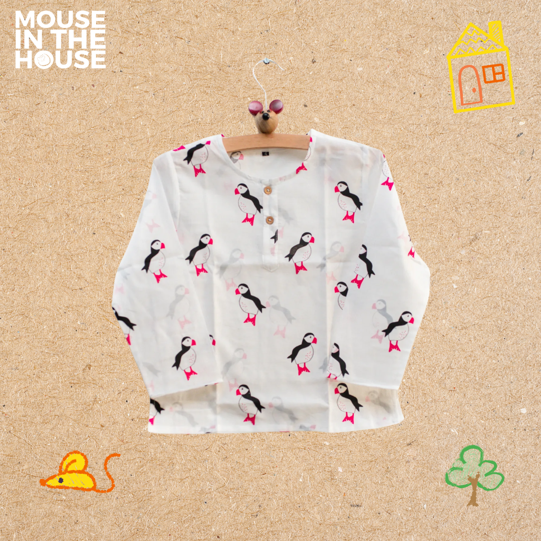 Mouse In The House Mr.Puffin- Unisex Nightdress