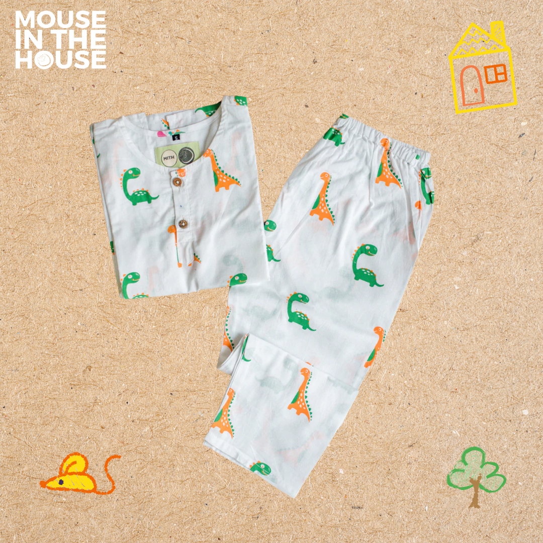 Mouse In The House Dino Friends- Unisex Nightdress