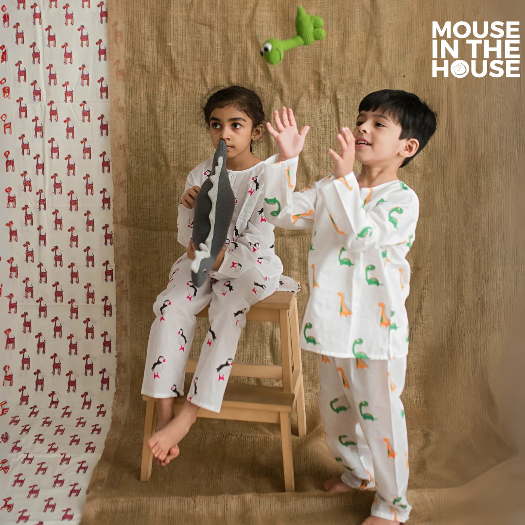 Mouse In The House Dino Friends- Unisex Nightdress