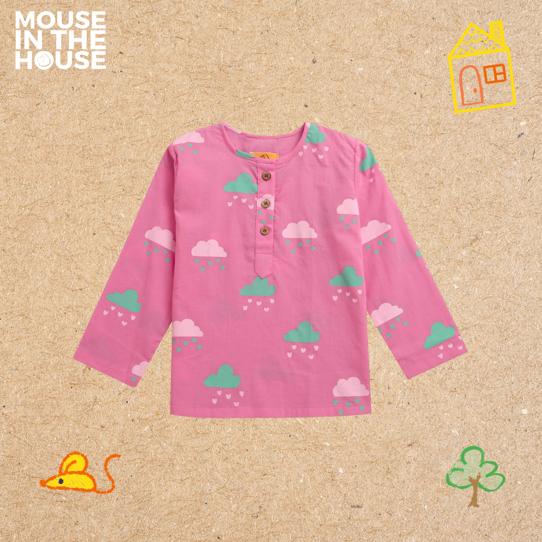Mouse In The House Little Cloud (Pink)- Unisex Nightdress