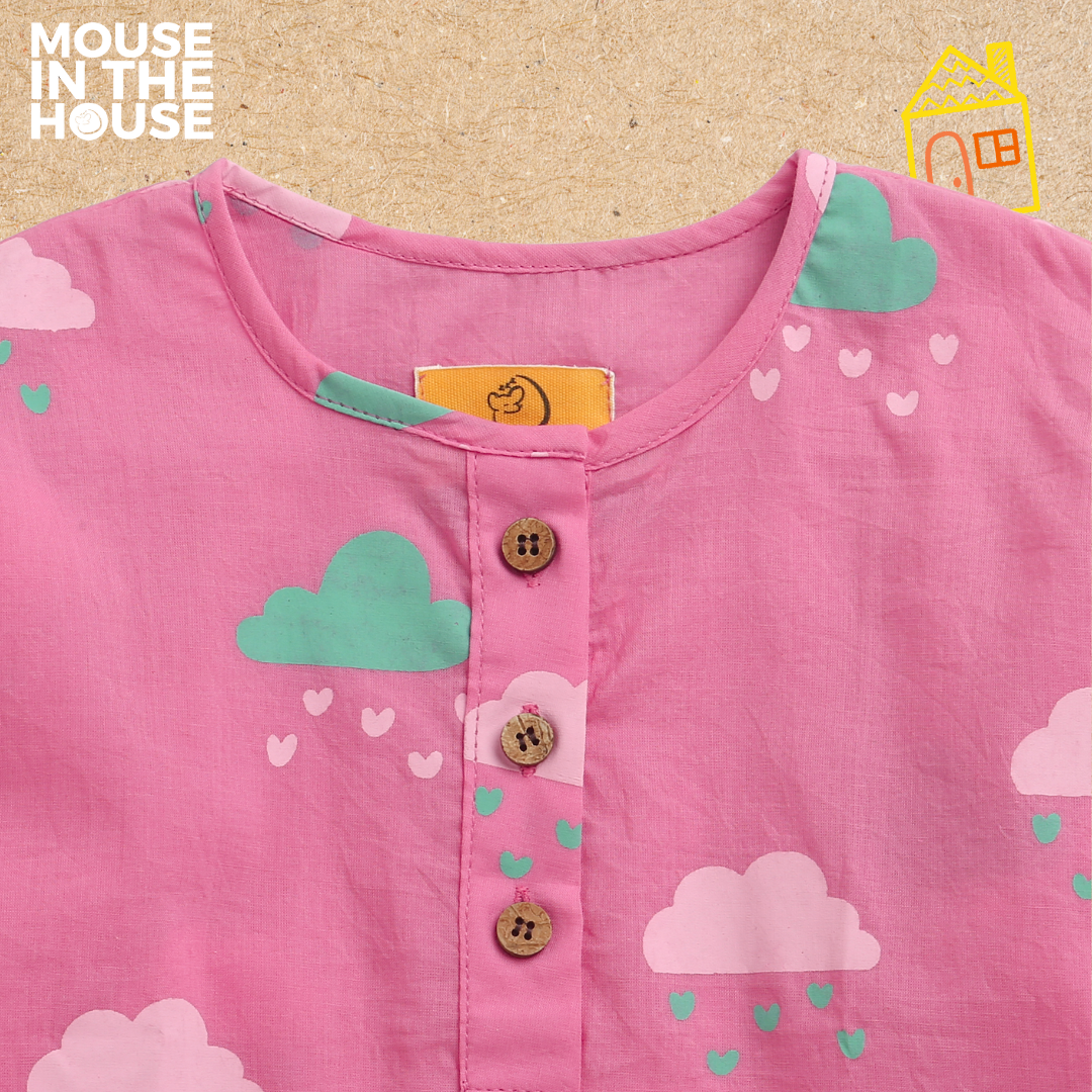 Mouse In The House Little Cloud (Pink)- Unisex Nightdress