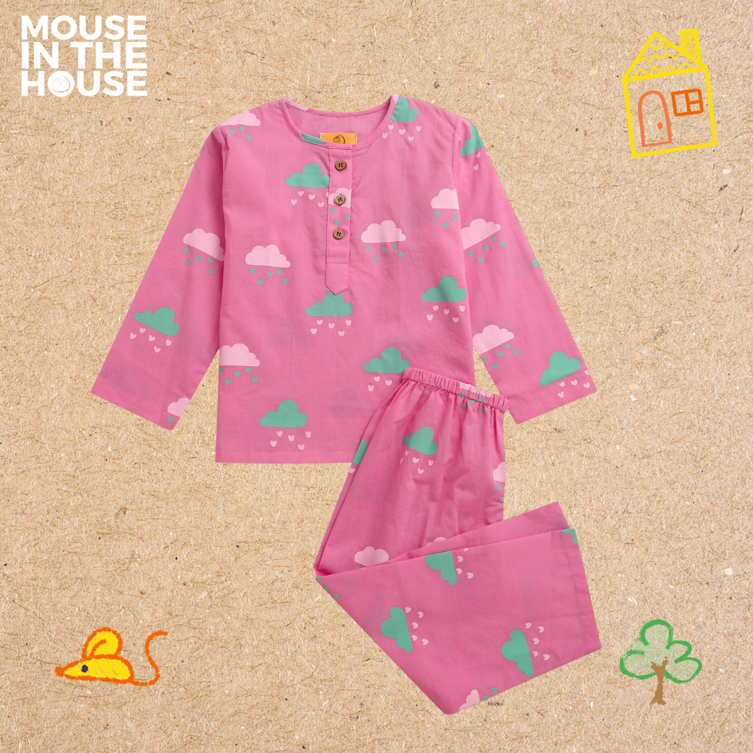 Mouse In The House Little Cloud (Pink)- Unisex Nightdress