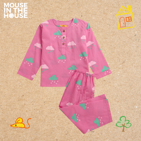 Mouse In The House Little Cloud (Pink)- Unisex Nightdress