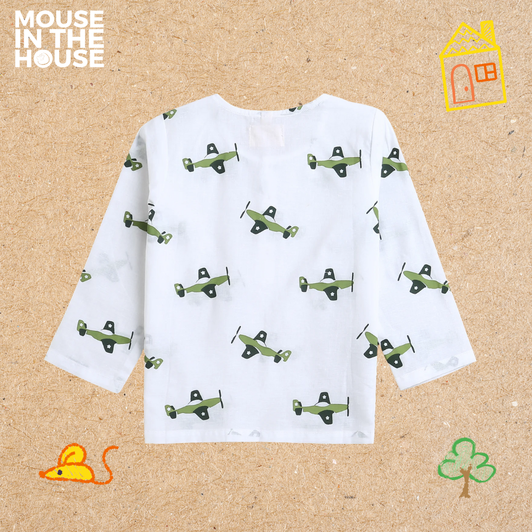 Mouse In The House Fighter Plane- Unisex Nightwear