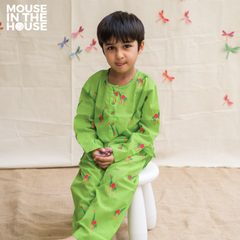 Mouse In The House Green Triangle- Unisex Nightdress