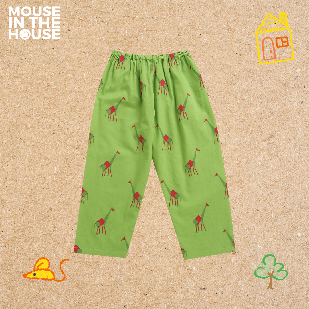 Mouse In The House Green Triangle- Unisex Nightdress