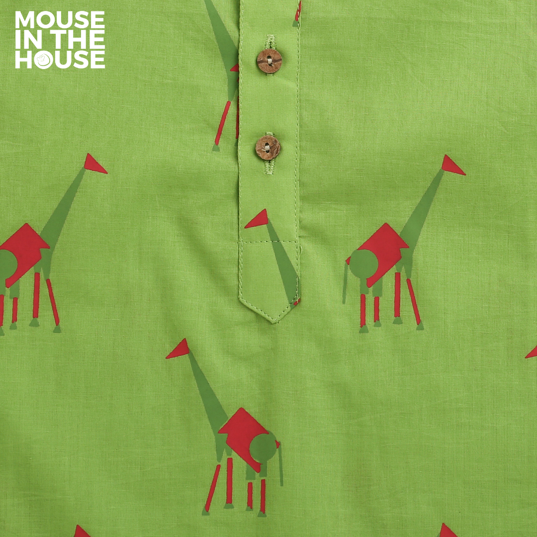 Mouse In The House Green Triangle- Unisex Nightdress