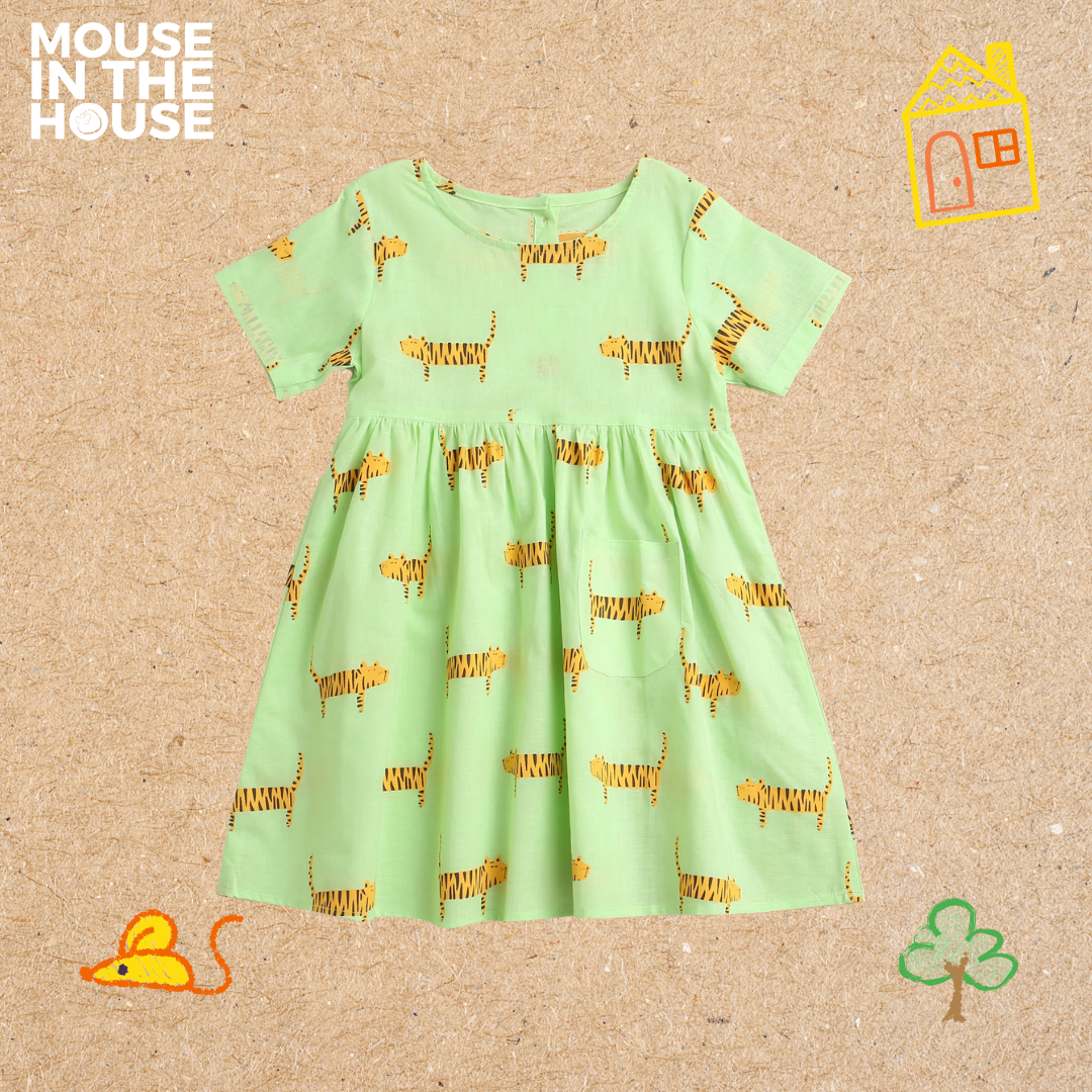 Mouse In The House Augustus The Tiger- Cotton Dress