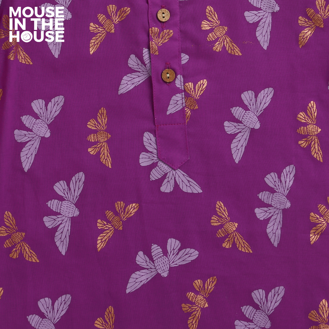 Mouse In The House Shimmering Butterfly - Ethnic Wear Boys
