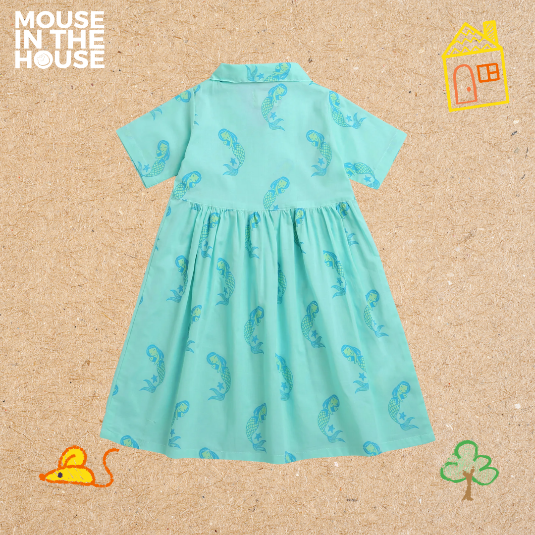 Mouse In The House Adella The Mermaid - Cotton Dress