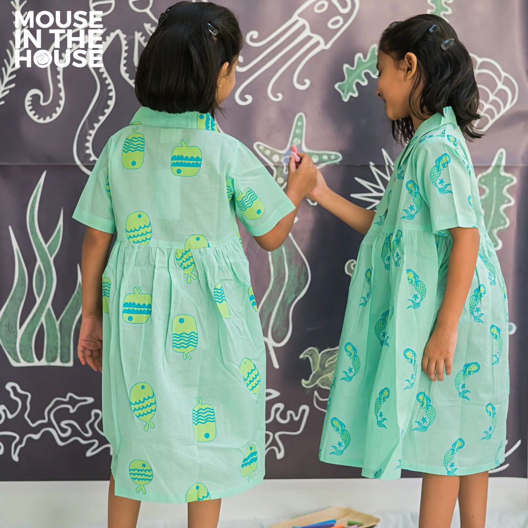 Mouse In The House Adella The Mermaid - Cotton Dress