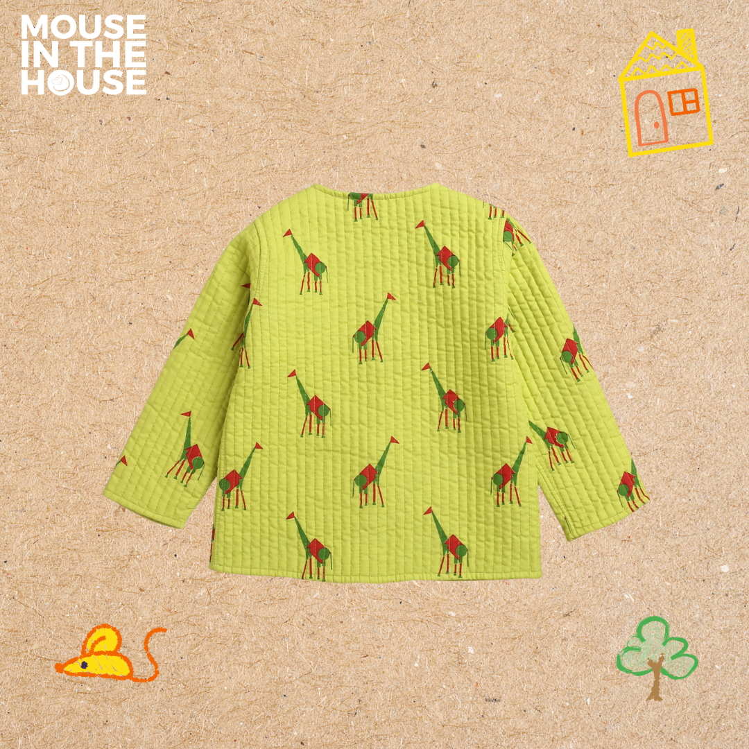 Mouse In The House Green Triangle- Reversible Jacket