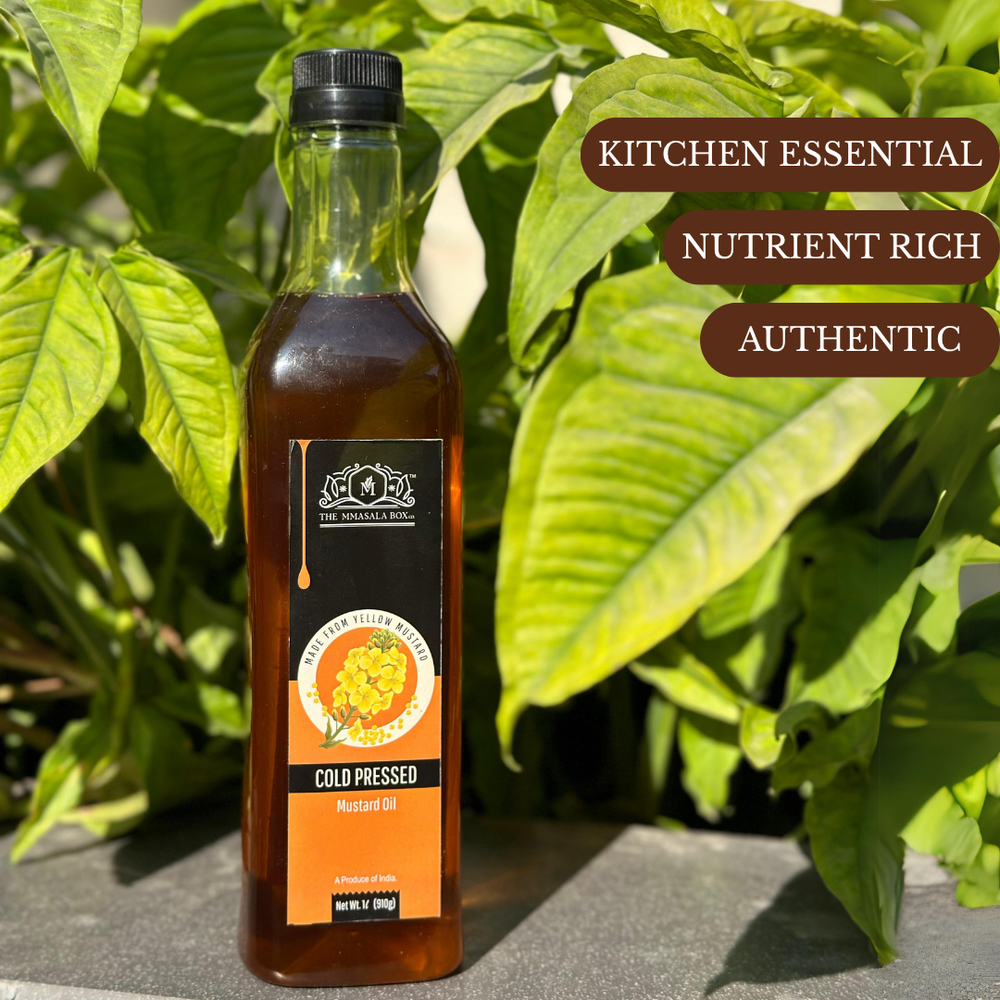 The MMasala Box Co 100% Natural cold pressed yellow mustard oil - 1 Litre