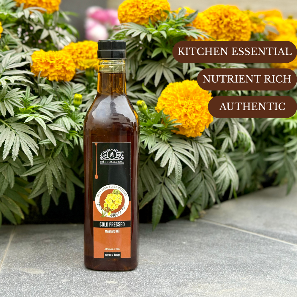 The MMasala Box Co 100% natural cold pressed black mustard oil - 1 Litre