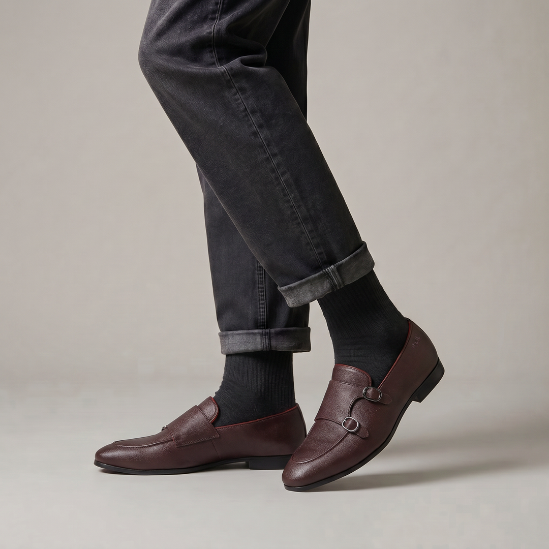 Monk Icon Deep Bordeaux  Double Monk Loafer