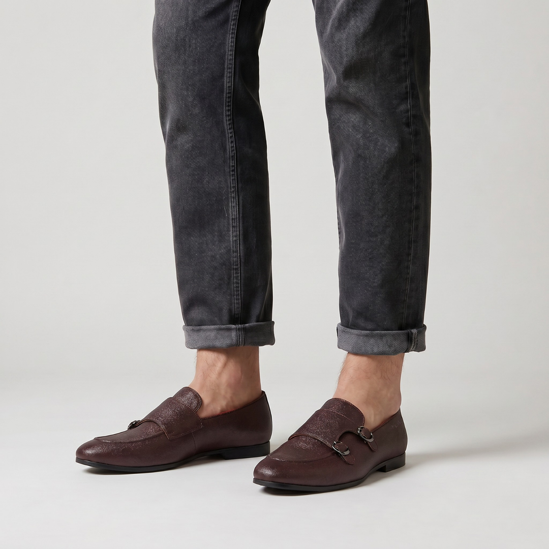 Monk Icon Deep Bordeaux  Double Monk Loafer