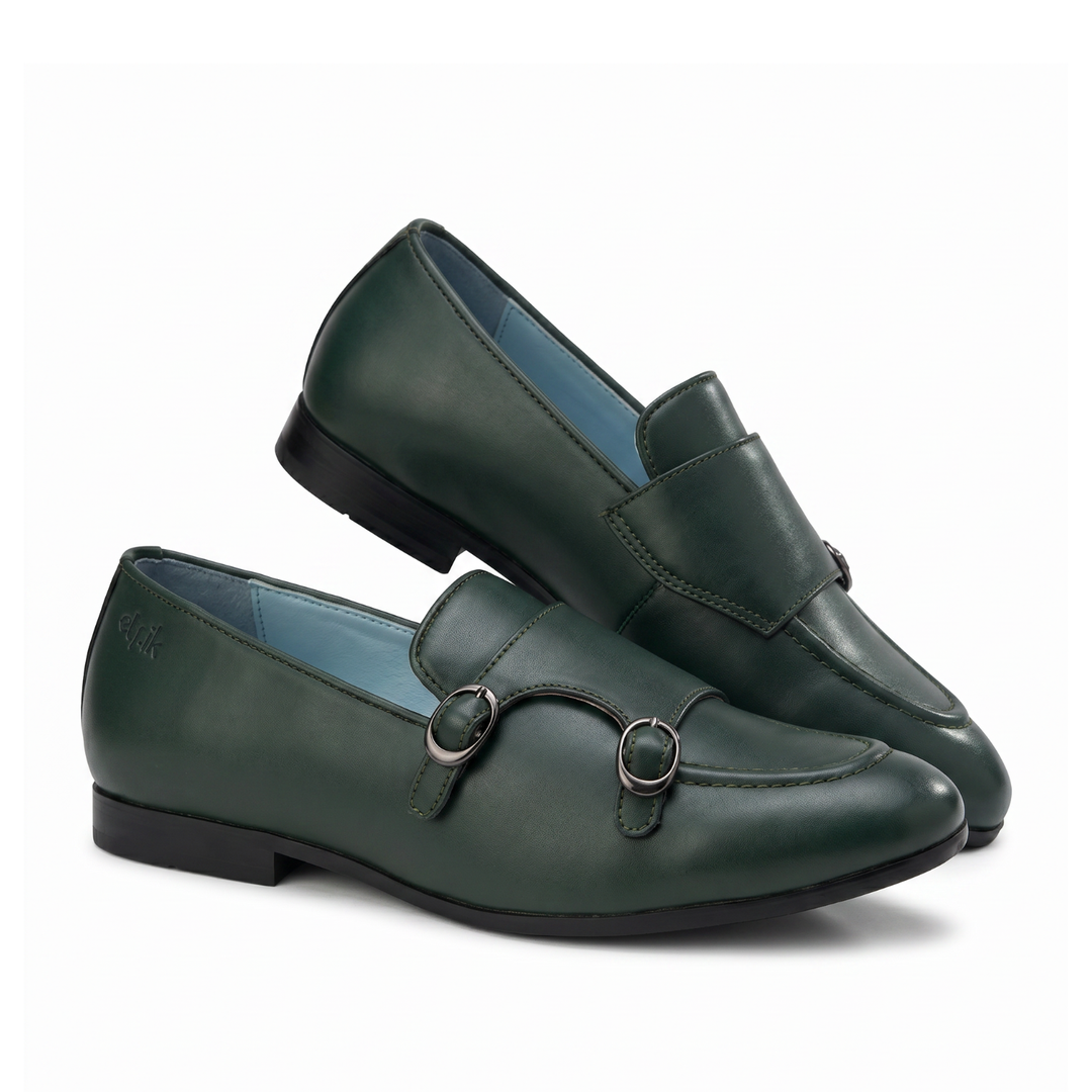 Monk Icon Forest Green  Double Monk  Loafer