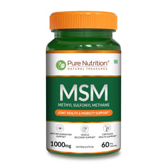 MSM 1000 mg | Methyl Sulfonyl Methane Capsules | Joint & Mobility Support | 60 Capsules