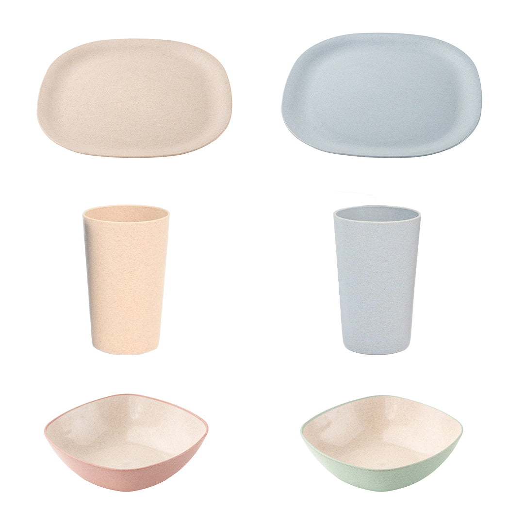 Irida Naturals Rice Husk and Bamboo Fiber Dinner Date combo