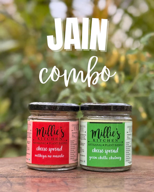 Millie's Vegan Cheese Jain Combo (Methiyano Masalo + Green Chili Chutney)