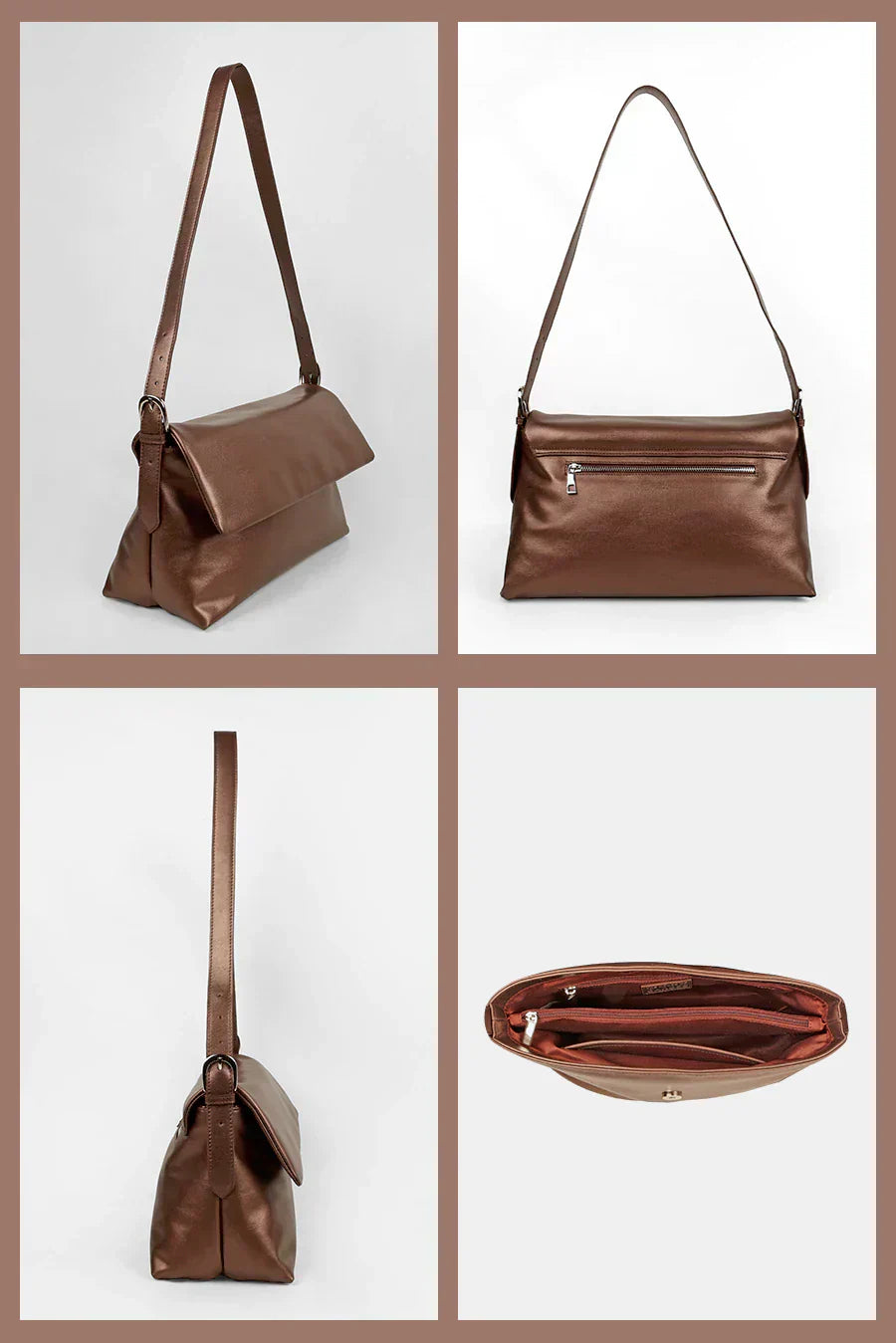 Maeve Vegan Leather Shoulder Bag Large