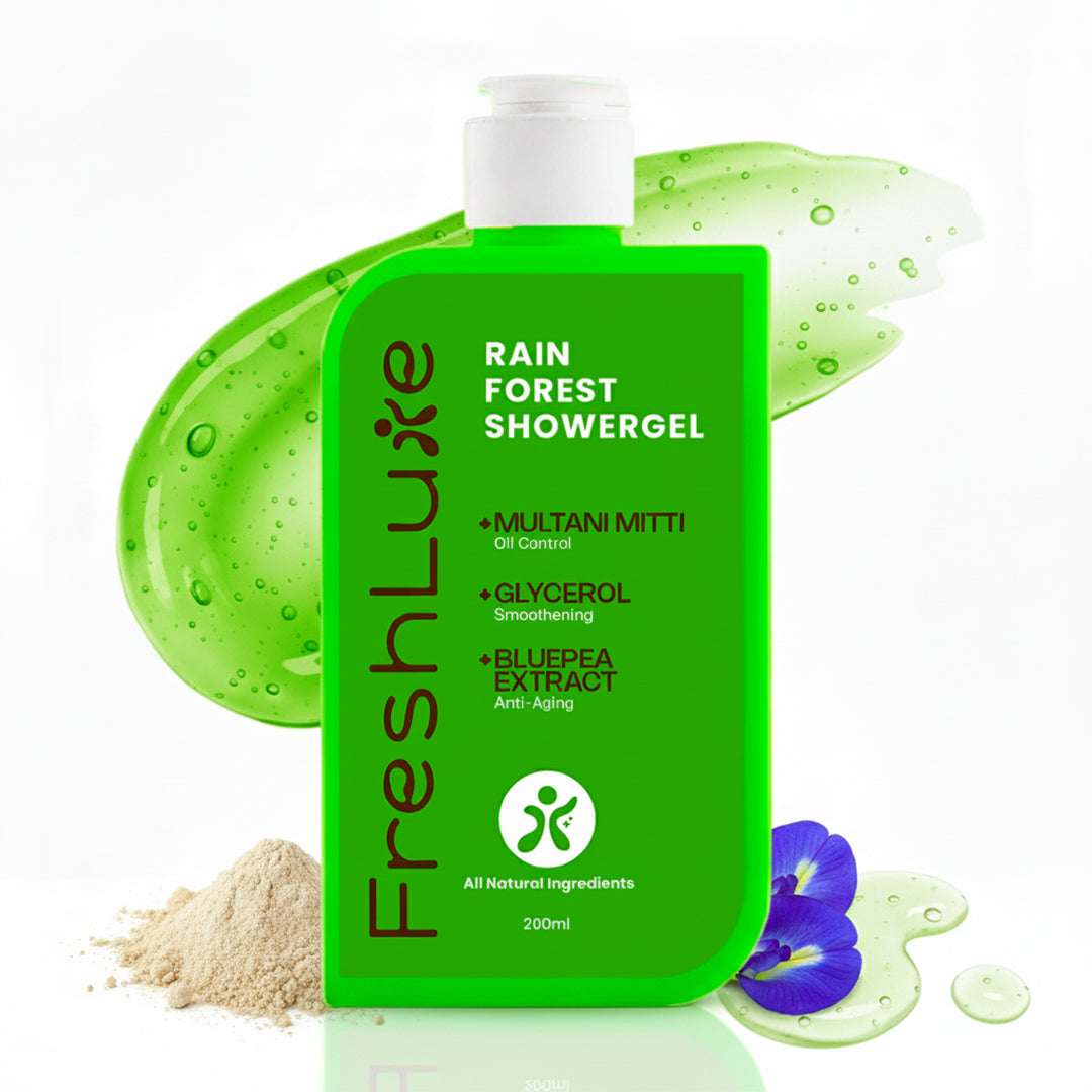 FreshLuxe Rain Forest Body Wash | Paraben & SLS Free | Rain Bath Scent | 200 ml | 400 ml