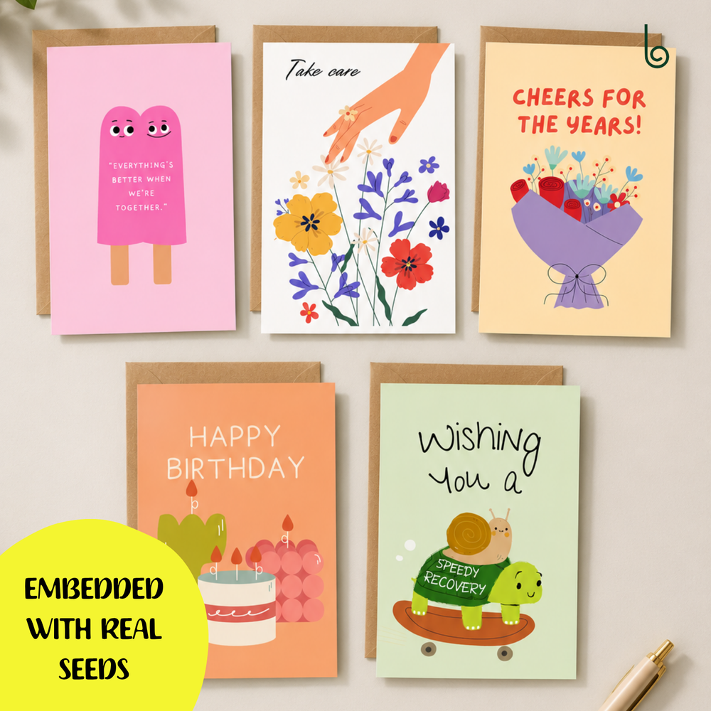 Plantable Greeting Card - 1 (Set of 5)