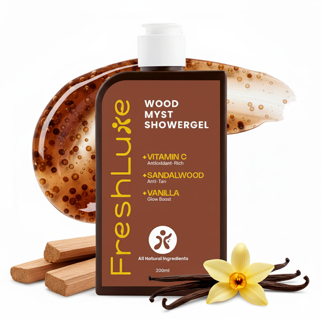 FreshLuxe Pollution Free Skin Combo | AYUSH-Approved | Charcoal, Vitamin C & Neem-Aloe Shampoo for clear and pollution-free skin.