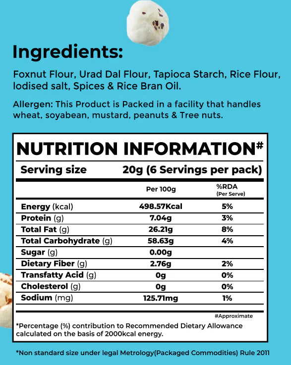 Bonvie Makhana Chips - Cheese & Herbs 125 gm