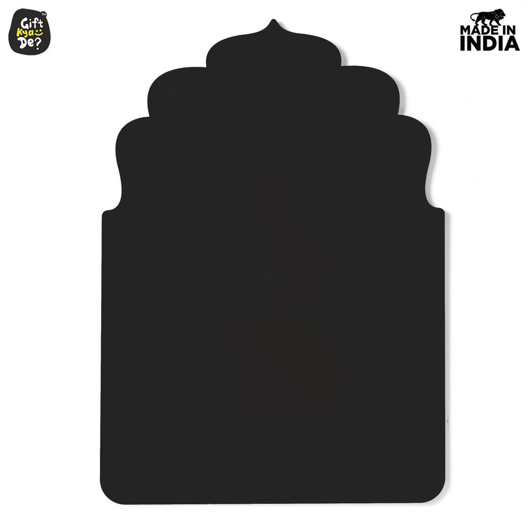 Gift Kya De Pooja Room Backdrop for Decoration | Enhance Your House Decoration | Black Wood & Golden Acrylic OM Wall Decor Background (56 x 40.5 cm)