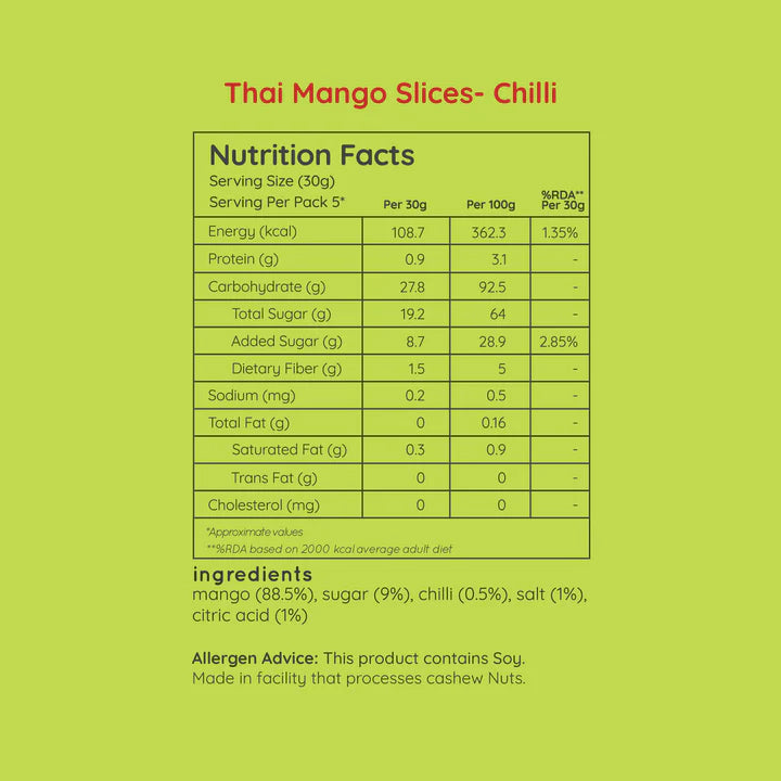 Natch thai mango slices - chilli (large pack 150g)