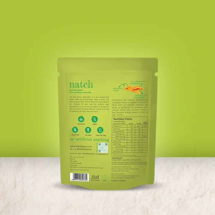 Natch thai mango slices - bare (small pack - 60g)