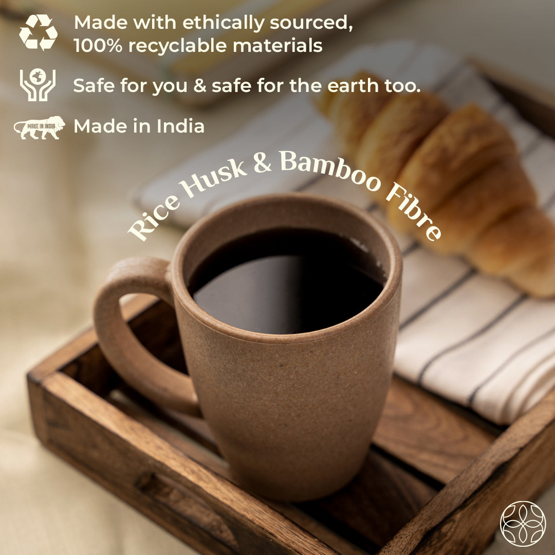 Irida Naturals Rice Husk Coffee Mugs - 300ml