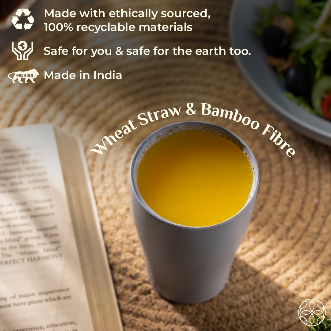 Irida Naturals Wheat Straw Cups - Set of 4