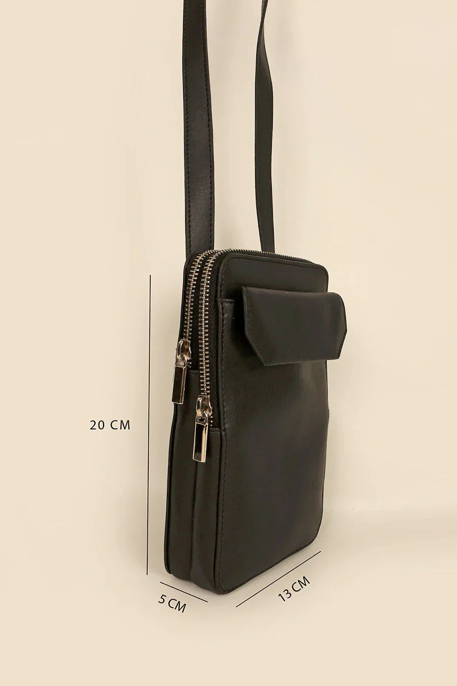 Vertical Vegan Leather Mobile Pouch