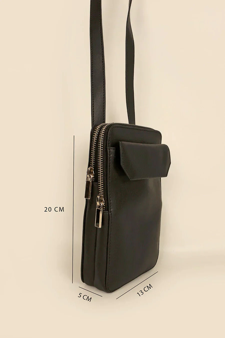 Vertical Vegan Leather Mobile Pouch