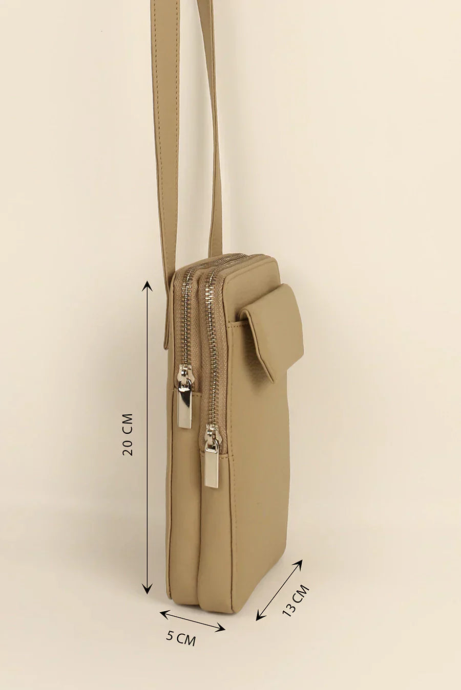 Vertical Vegan Leather Mobile Pouch